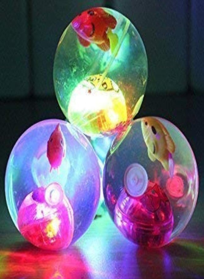 Munmoll Super Duper Glitter Ball Bouncing Light LED Anti Stress Gift Fun Toys for Children Water Bounce Toy Multicolor 70mm (Water Led Light Boll 3) - Image 1